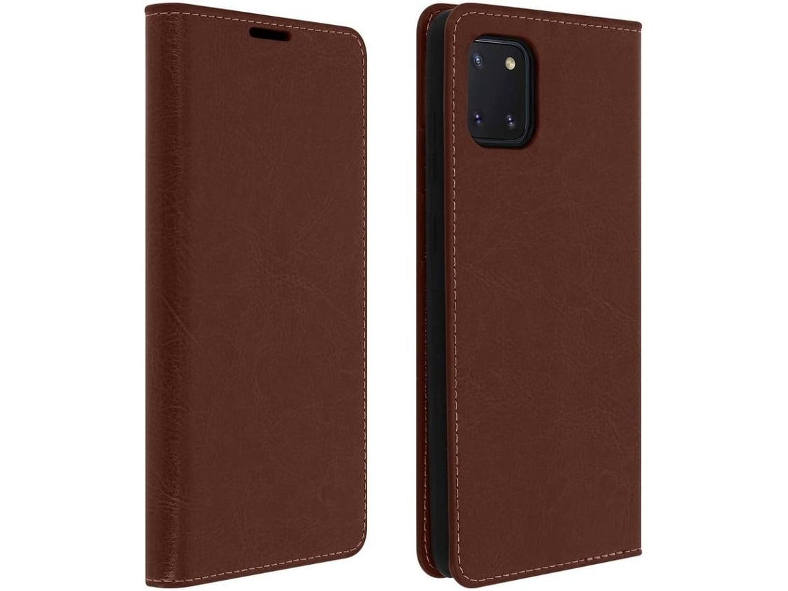 Capa Note Lite Para Samsung Yemaesre Pele Castanho