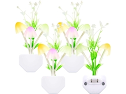 Lurelia Conjunto De 4 Luzes Noturnas Parede Com 7 Cores E Sensor De Movimento