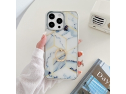 Suporte Casa Galvanizado Para Iphone 15 Pro Max Pele Sintética Branco