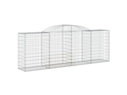 Gabion Basket, Gabion Baskets Vidaxl Prateado Ferro (300 X 50 X 100/120 Cm)