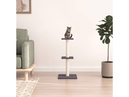 Vidaxl Árvore P/ Gatos C/ Postes Arranhadores Sisal 73 Cm Cinza-escuro