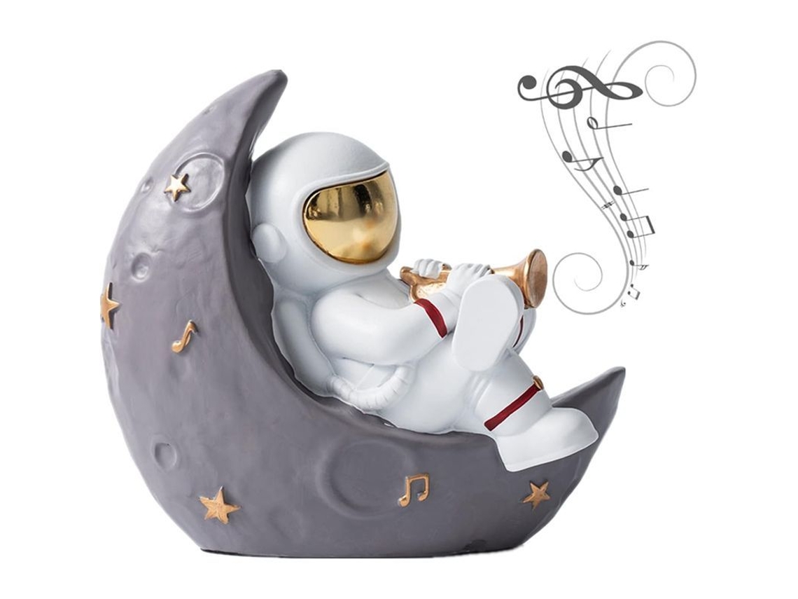 Estátua de astronauta com trombeta, decoração de casa, escultura musical, brinquedo criativo | S/MARCA