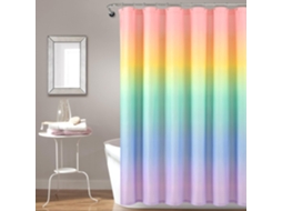 Cortina Ombré Arco-íris, Arco-íris E Turquesa, 183 X 183 Cm