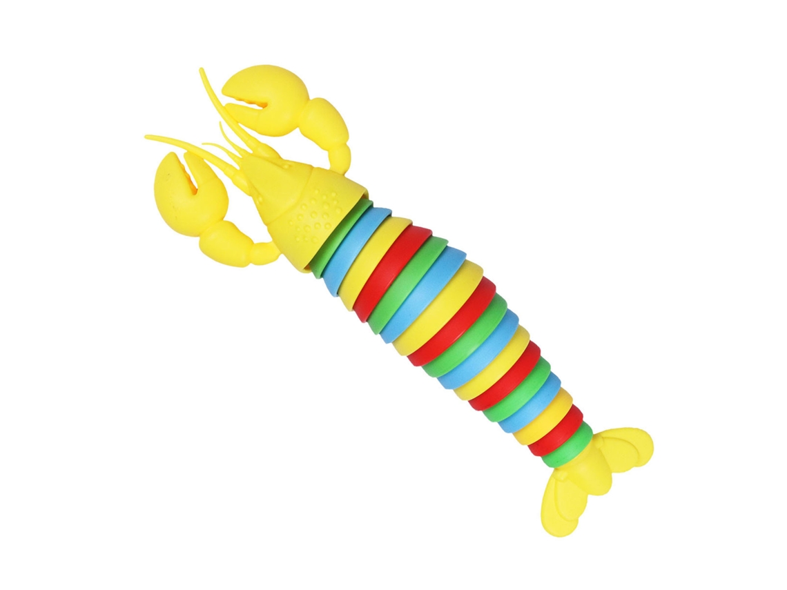 Brinquedo De Ponta Dos Dedos Lagosta 3d Anti-estresse Sensorial Simulado Amarelo