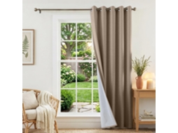 Cortina Térmica Blackout 100% Linho, Isolante, Resistente Ao Calor, Com Ilhós, Resistente Ao Frio, Resistente