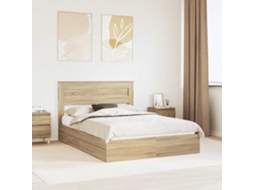 Vidaxl Cama Com Armazenamento Com Gaveta Carvalho Sonoma 160 X 200 Cm