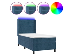 Box Spring Bed, Box Spring Beds Vidaxl Azul Veludo (100 X 200 Cm)