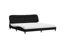 Bed, Beds Vidaxl Preto Tecido (200 X 200 Cm)