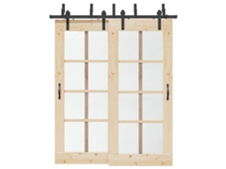Vidaxl Kit De Ferragens Para Porta Deslizante 183 Cm Aço Preto
