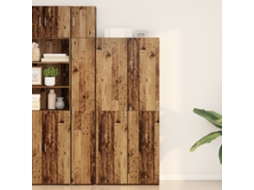 Aparador Alto de Madera Antigua 40x42,5x185 Cm Madera Reforzada