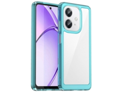Compre Para Oppo A60 5g / A40 4g / A40m 4g / A3x 4g / A3 5g / A3 4g Capa Tpu Acrílico Protetora Transparente Azul