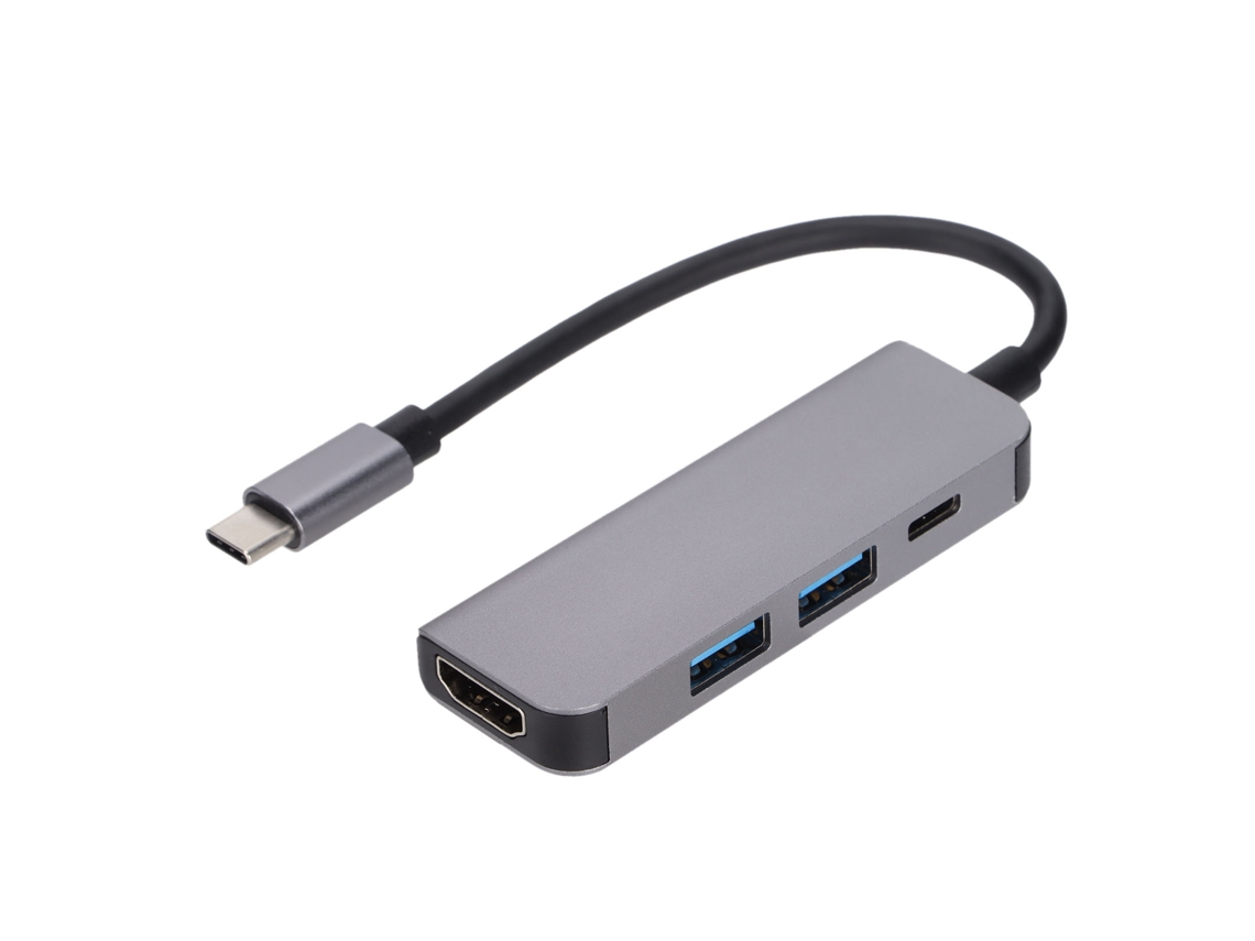 Estação De Acoplagem 4 Em 1 Com Porta Pd 87w Rápida, Hub Multiporta E Interface Multimedia Luz Dourada