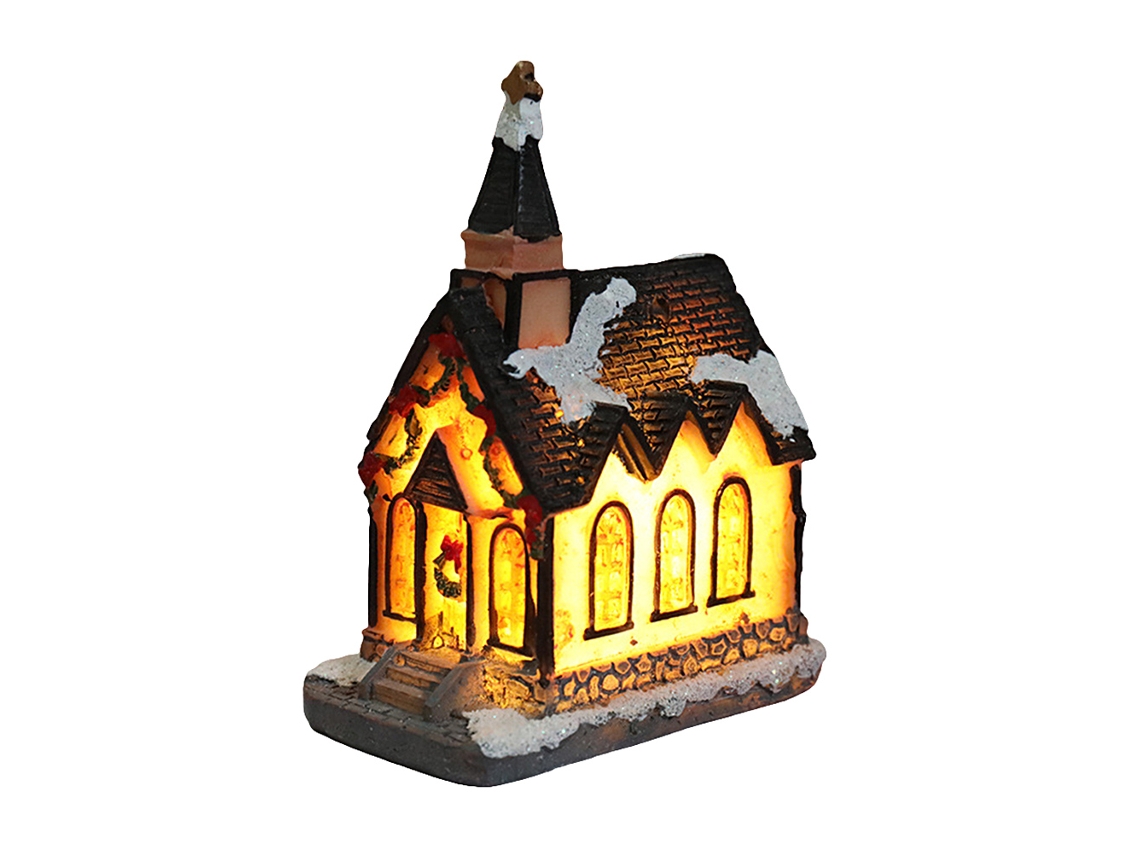 Decoração De Casa De Natal De Resina Com Led Presentes