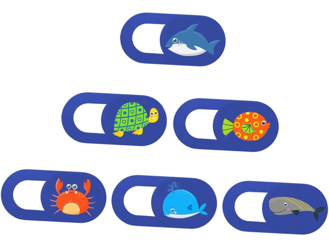 Conjunto De 6 Capas Protetoras Adesivas Com Estampa De Animais Marinhos Para Câmera, Tablet Ou Laptop. Conjunto De 6 Capas Protetoras A Gokoco