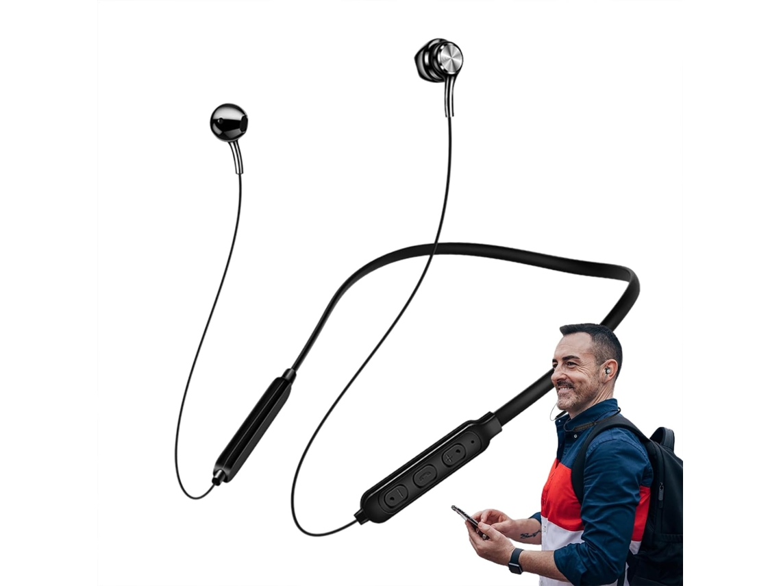 Fones De Ouvido Sem Fio, Protetor Pescoço Esportivo, Sistema Áudio