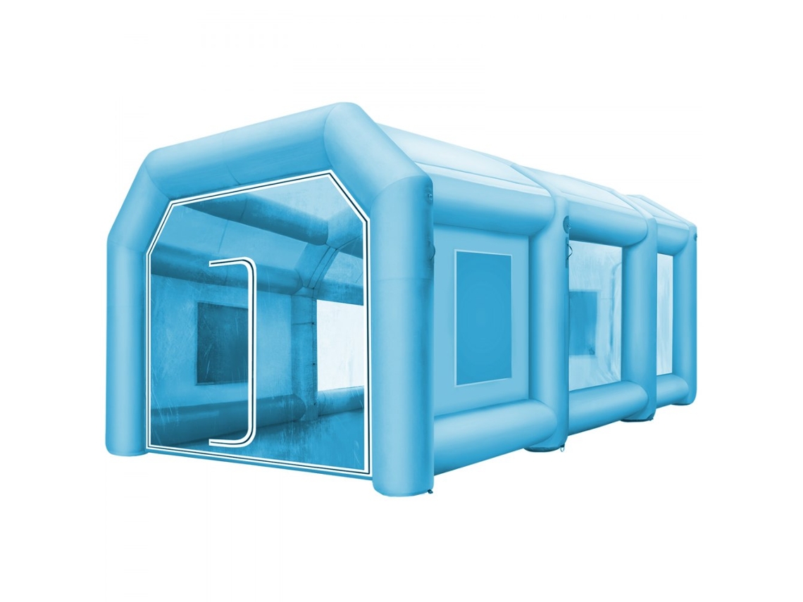 Cabine De Pintura Insuflável 8x4x3m Com Sistema De Filtragem De Ar Tekmaquinas