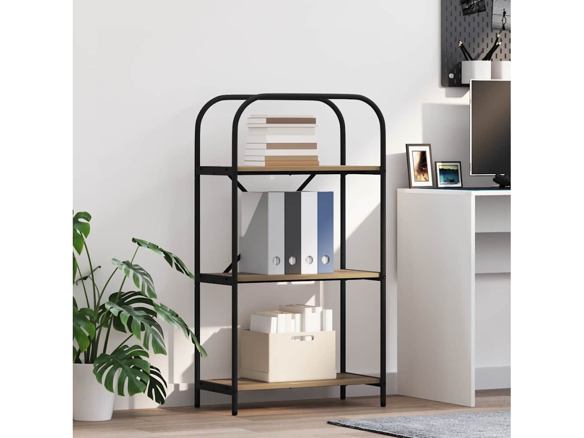 Vidaxl Estante 3 Níveis 60 X 30 X 109 Cm Derivados De Madeira
