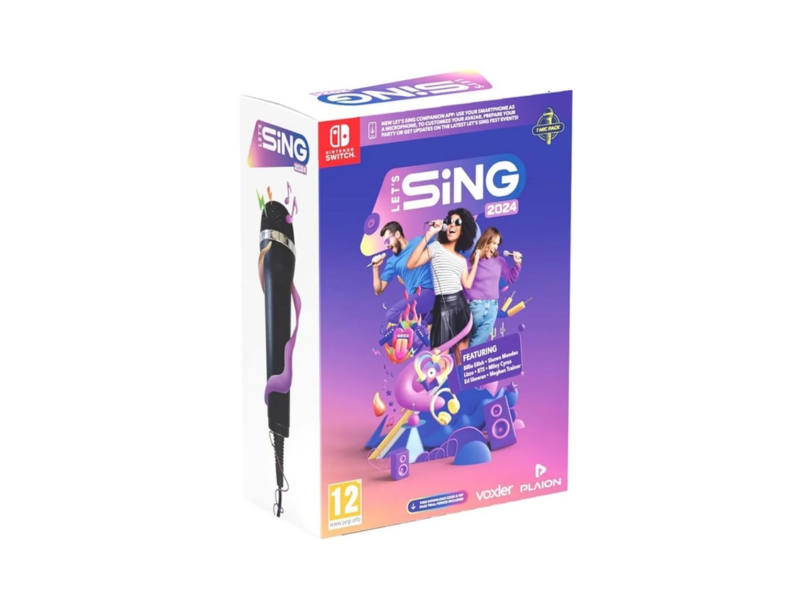 Jogo Nintendo Switch Let'S Sing 2024 + 1 Micro