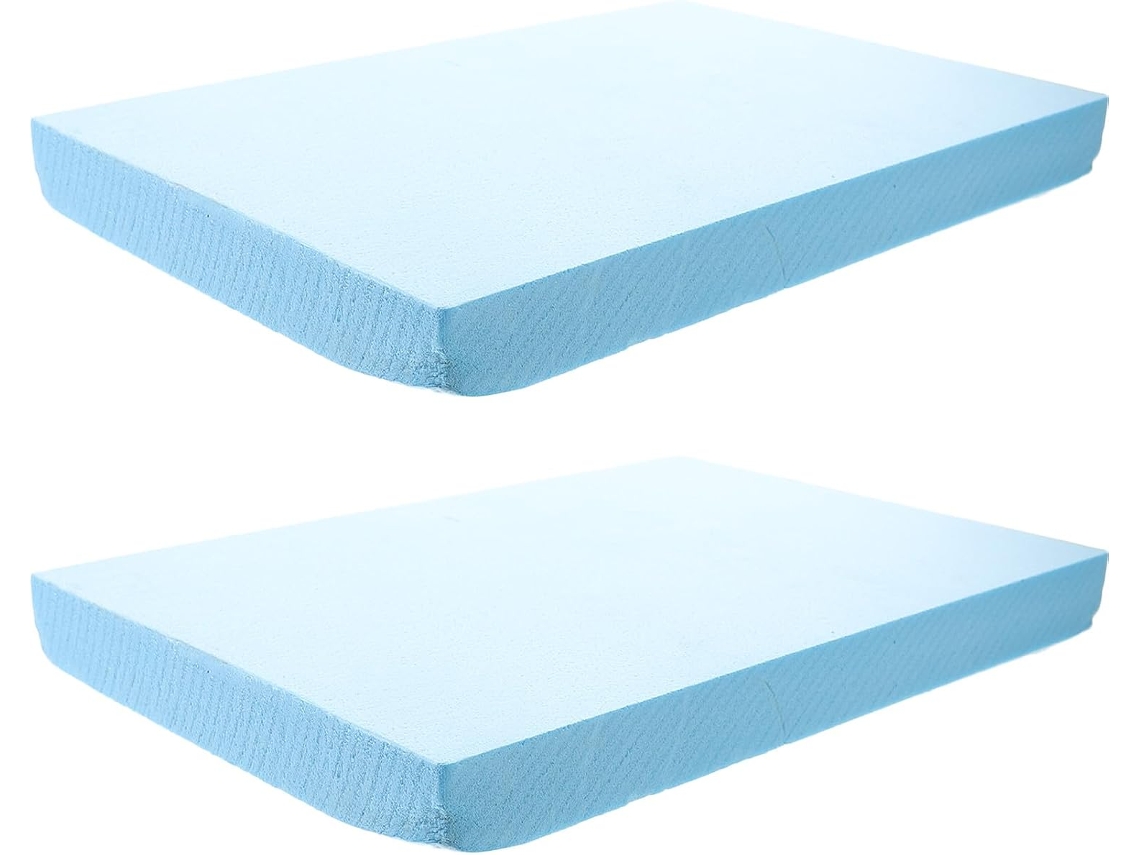 Conjunto De 2 Folhas De Espuma Azul Para Modelagem, Folhas De Espuma