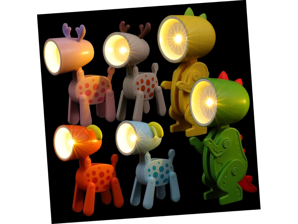 Conjunto De 6 Luminárias Noturnas Decorativas Led Em Formato Animais