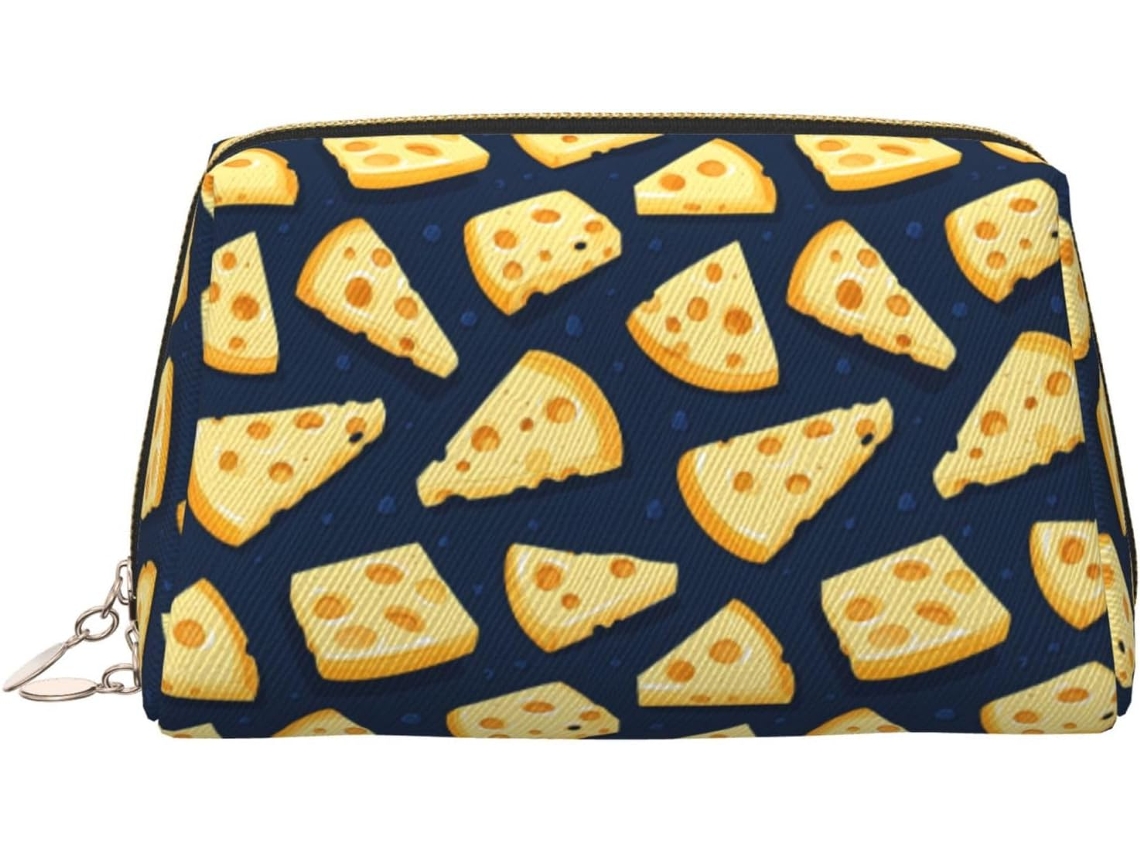 Nécessaire de Maquiagem com Estampa Queijo | S/MARCA