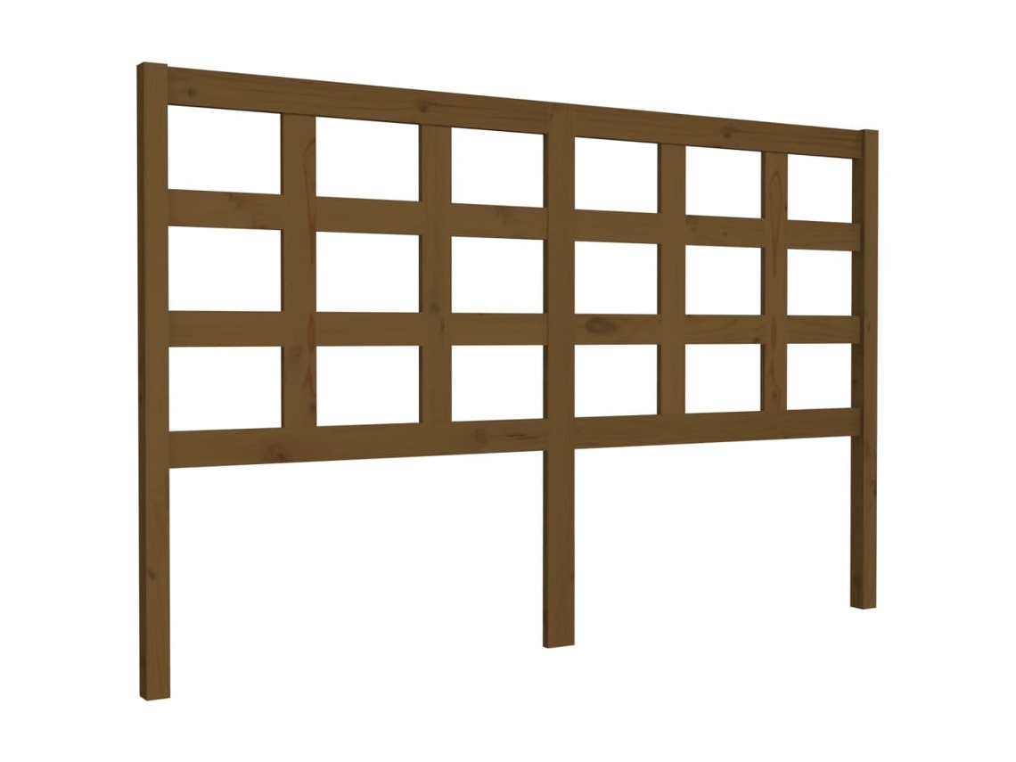 Cabeceira de cama MAISON EXCLUSIVE em pinho maciço castanho, 156x4x100 cm