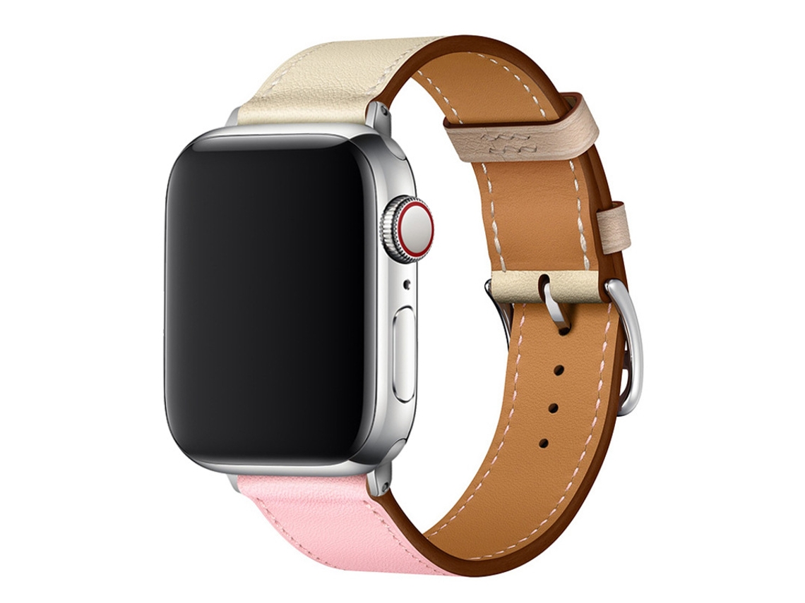 Pulseira De Substituição Panoona Para Apple Watch 44mm/45mm/46mm/49mm/42mm (séries 3, 2 E 1) Rosa E Branco