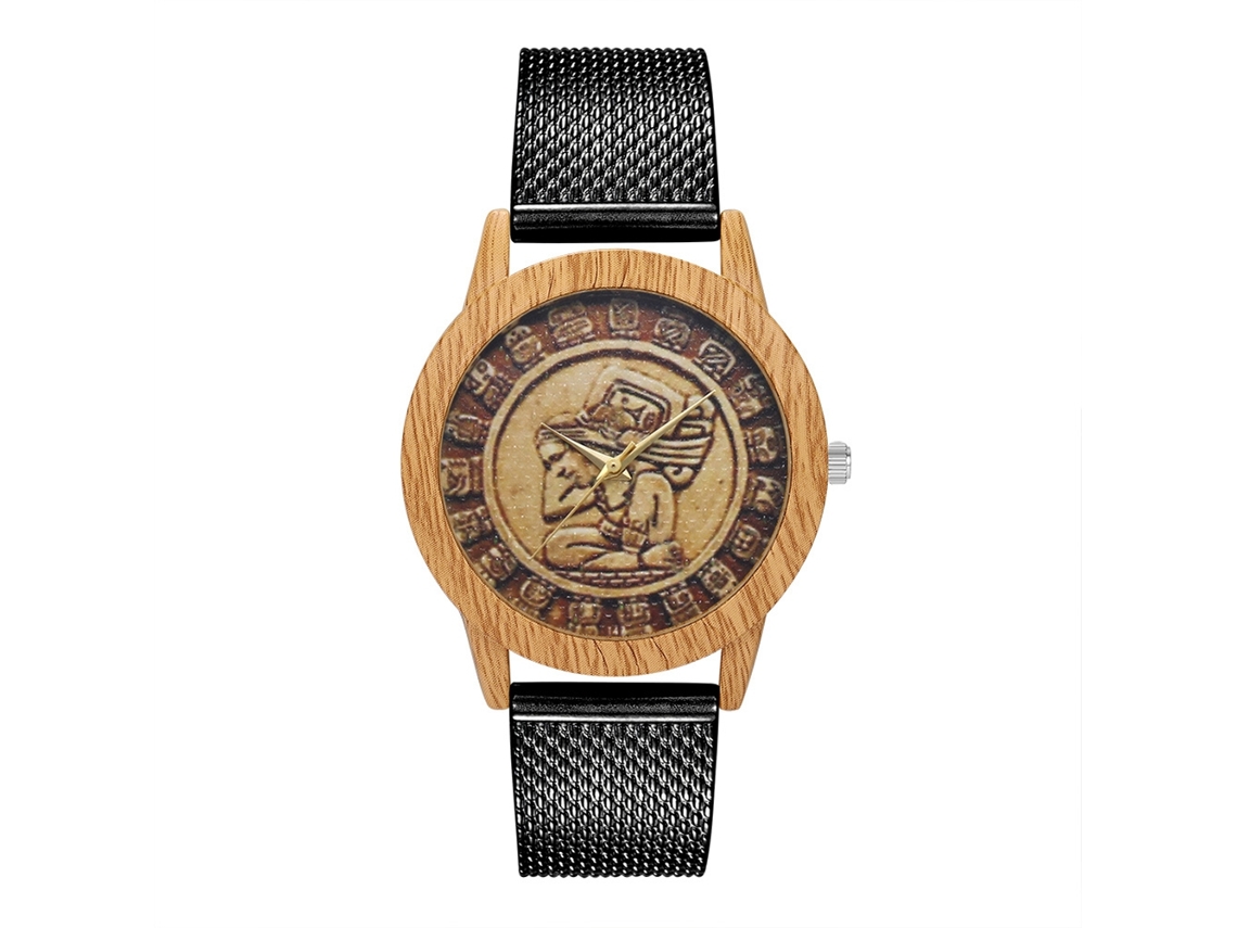 Relógio de quartzo universal com novo estilo e pulseira de malha de silicone para meninos e meninas (preto)