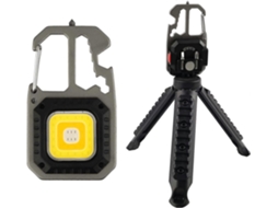 Rebe Lanterna Portátil Mini 7 Modos Chaveiro Impermeável Recarregável com Abridor de Garrafas Base Magnética Tripé para Camping