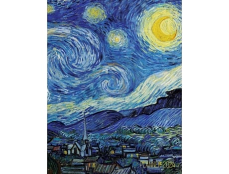 Livro Vincent van Gogh Planner 2024 Starry Night Planner Organizer January-December Post-Impressionism Art de Shy Panda Press (Inglês)