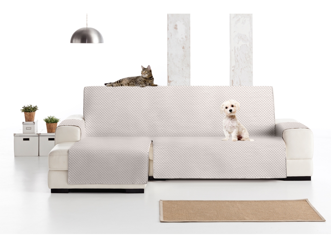 Capa tecido Acolchoado para Chaise Longue Elena (285 cm - bege escuro) orientação esquerda