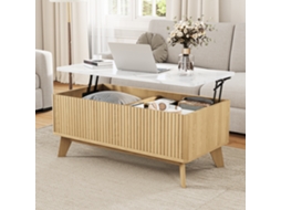 Mesa de Centro com Função de Elevação, Espaço de Armazenamento Oculto, 105 Cm, ROSAHQNDA