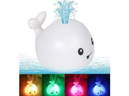 2026 ballena de Juguete Iluminada Con Ducha para Niños Y Bebés , Juguete para Piscina, Color Blanco. (2025)