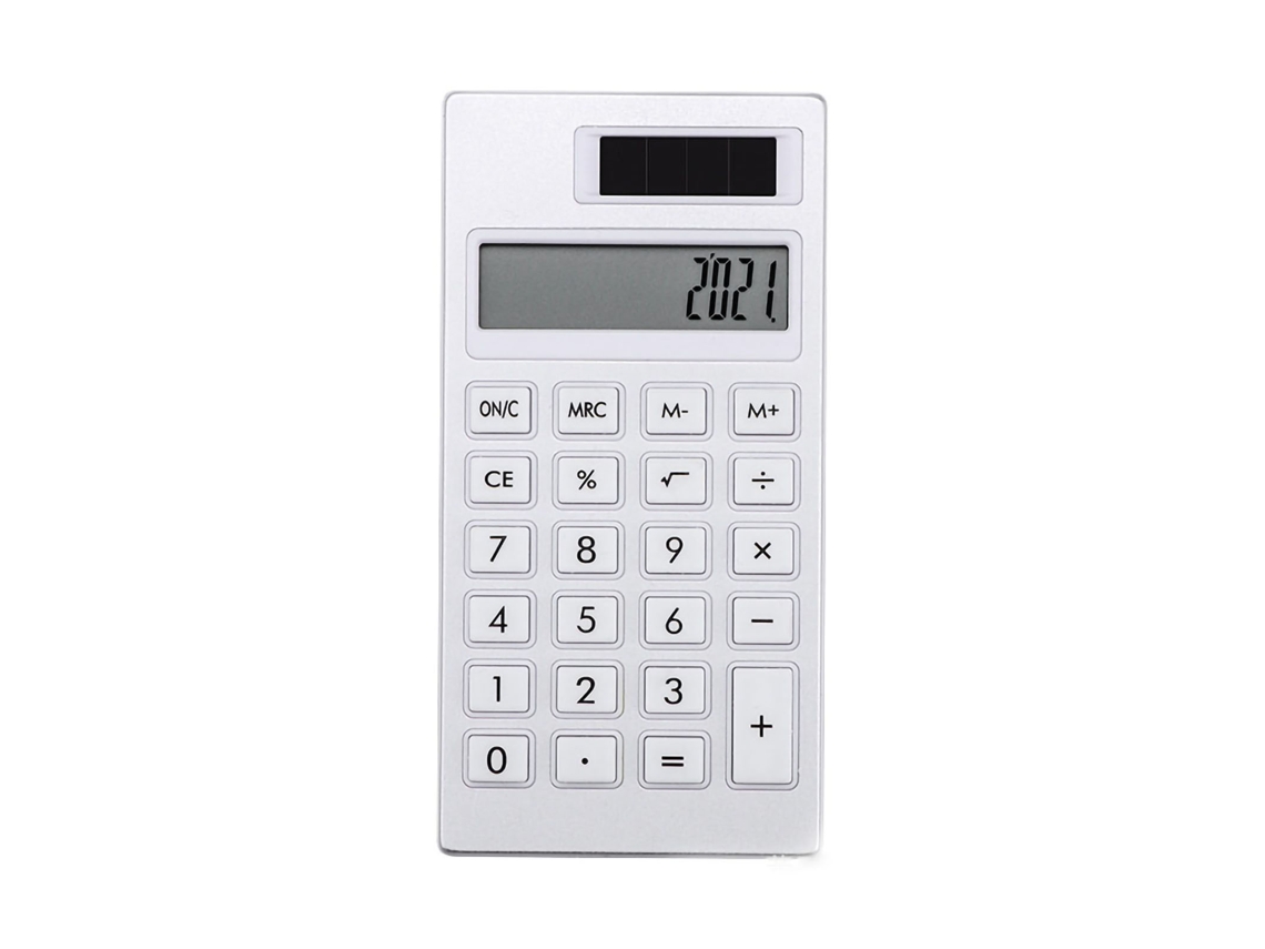 Calculadora Solar Portátil Blanca Estilo Ins 12 Funciones Básicas Para Estudiantes Y Escuela