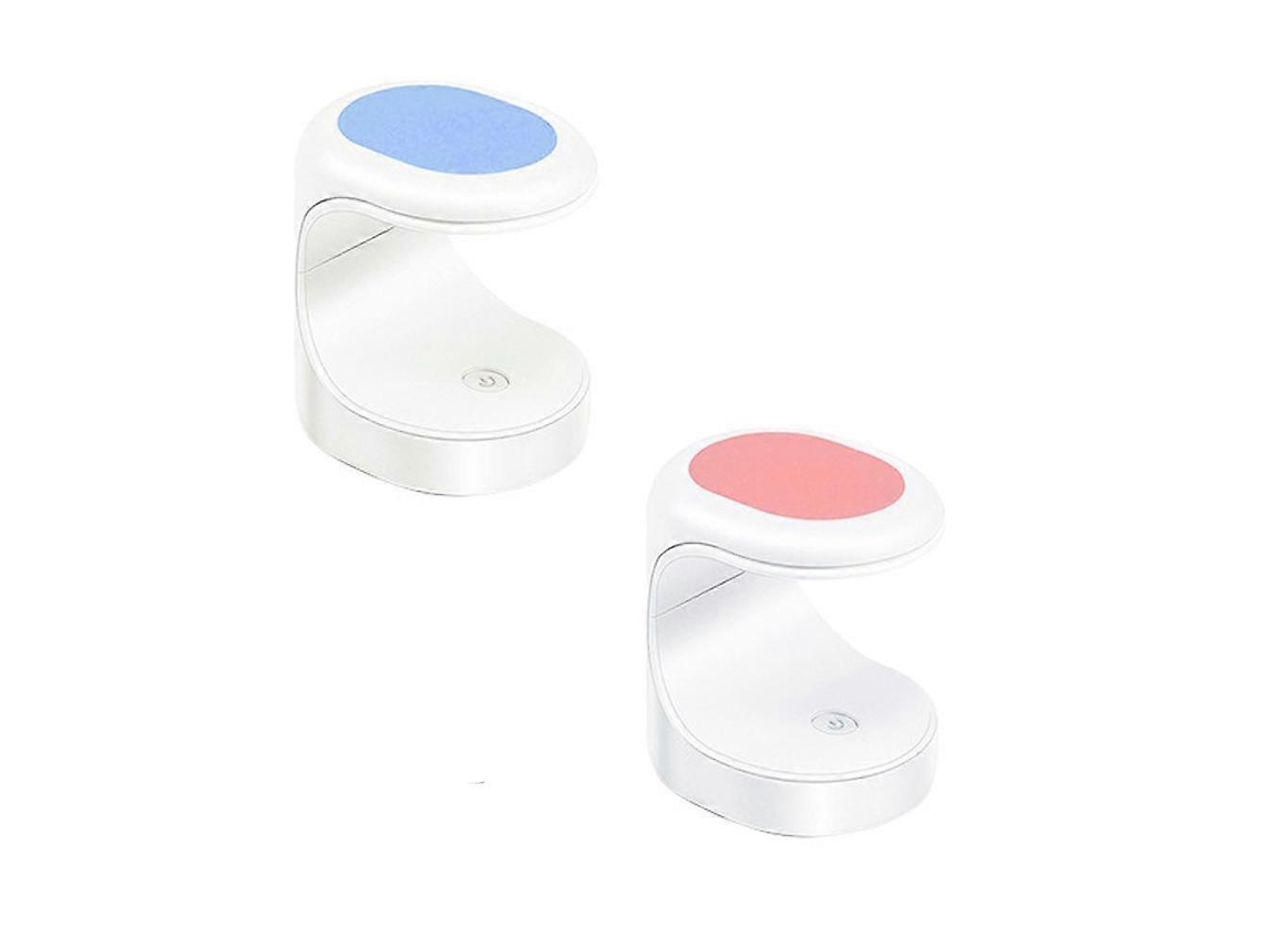 Conjunto de 2 mini lâmpadas UV para unhas com secador de dedo portátil para uso doméstico e em salões de beleza (ro)