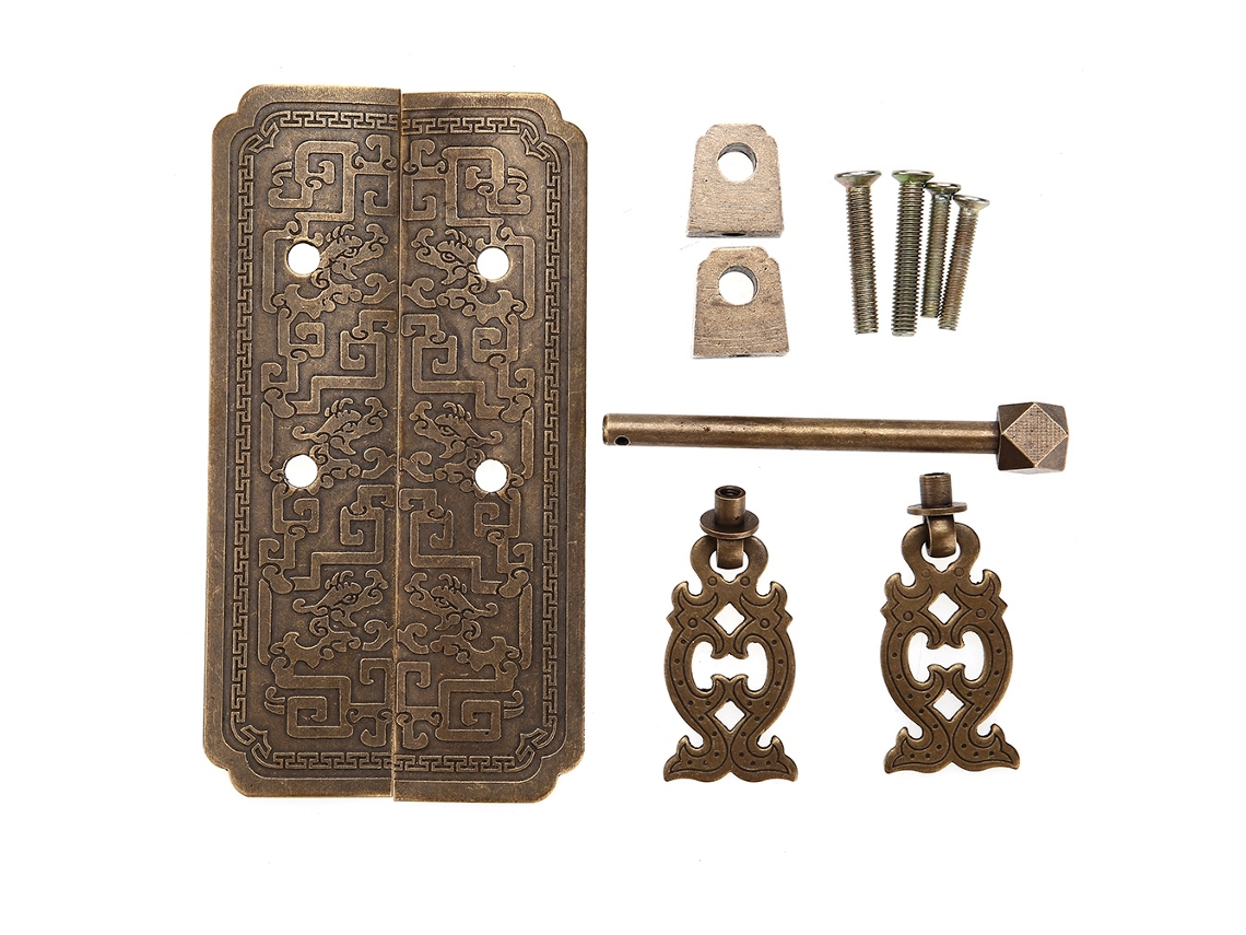 Laxiscreed Puxador De Cobre Para Móveis Retro E Estilo Chinês, Escultura Em Cobre Puro