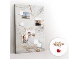 Quadro De Cortiça Com Impressão Mármore Decorativo Para O Corredor Espelharte (80x120 Cm)
