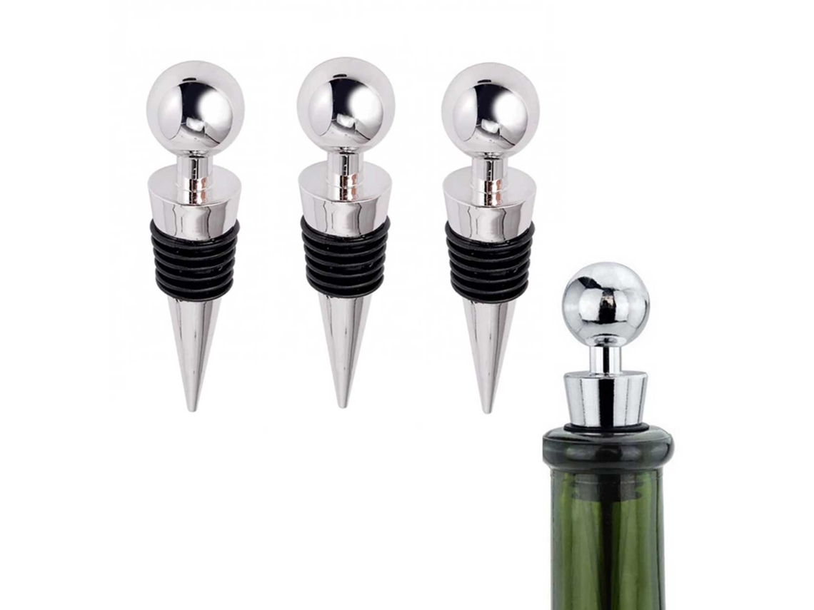 Tampas para garrafas de vinho BRILVIBERA, pacote com 3, reutilizáveis