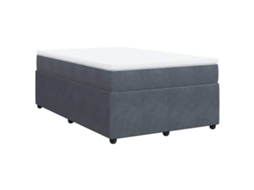 Cama Boxspring com Colchão 120x190 cm Veludo Cinzento Escuro MAISON EXCLUSIVE
