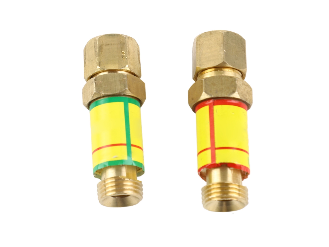 1 Par De Acetileno Oxigênio Válvula De Retenção Anti-reversão Arrestor De Flashback M16*1.5 Hf2