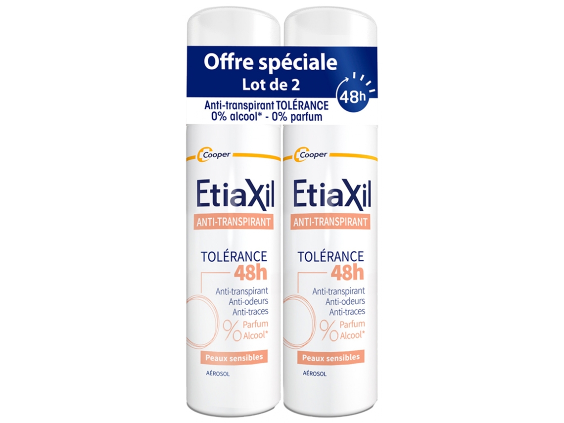 Antitranspirante Tolerância 48H Lote de 2 x 150 ml ETIAXIL