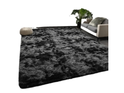 Tapete de Área, Design Moderno, Base Antiderrapante, Cinza Escuro OEM