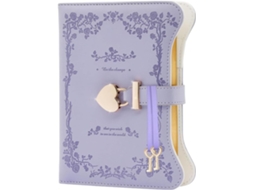 Caderno Genérico Com Cadeado B6 Em Couro Chave, 360 Páginas, Recarregável Para Mulheres E Meninas,