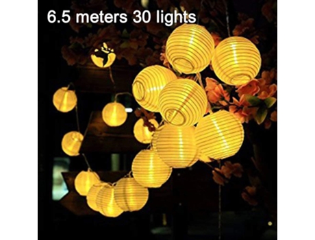 Decoração exterior e interior das luzes solares da corda da lanterna apropriada compatível com jardim, casa, quintal