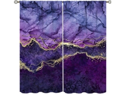 Cortina De Mármore Roxo, Cortinas Abstratas Em Dourado E Roxo, Obra De Arte Decorativa Moderna E Elegante Para Sala