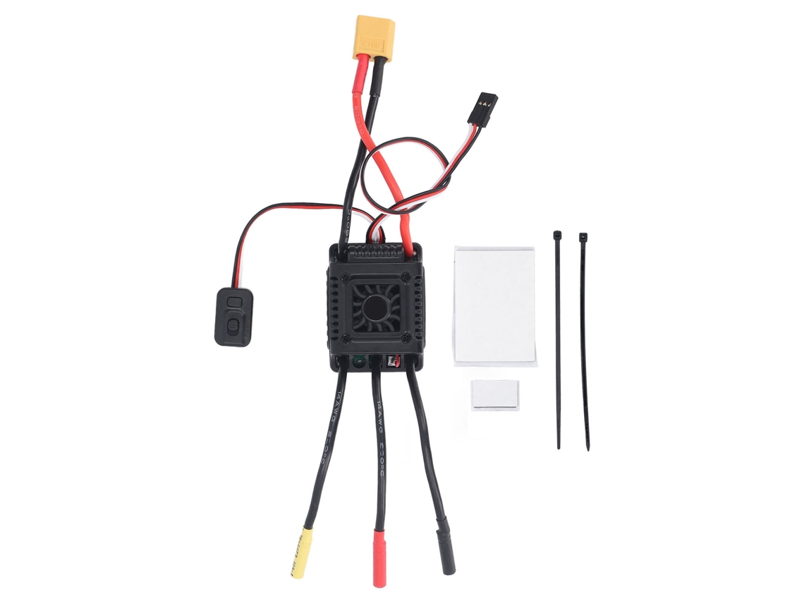 Esc Brushless 45a Para Carro Rc 1/10 Com Força De Freio Ajustável E Porta De Programação Externa