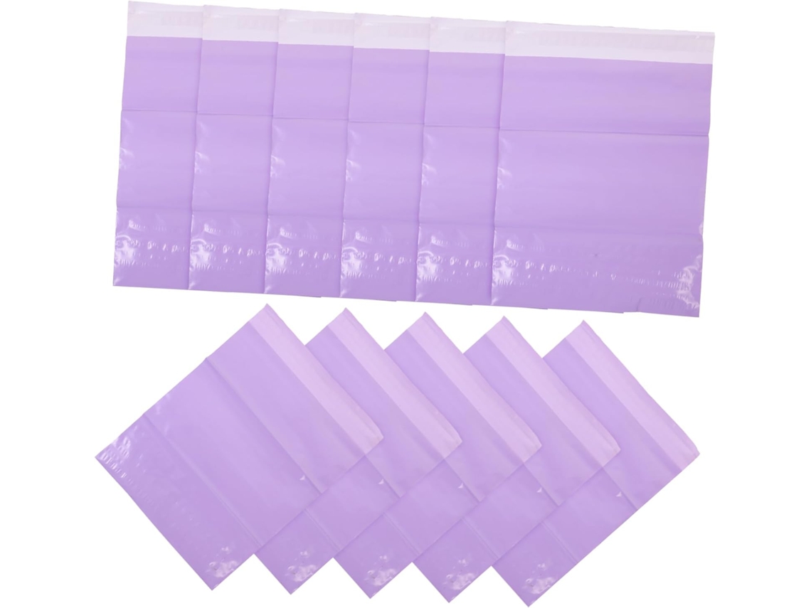 Pacote com 100 unidades de embalagem reforçada para envio postal, 25x35cm, em PE impermeável, para embalagens pequenas de lingerie.