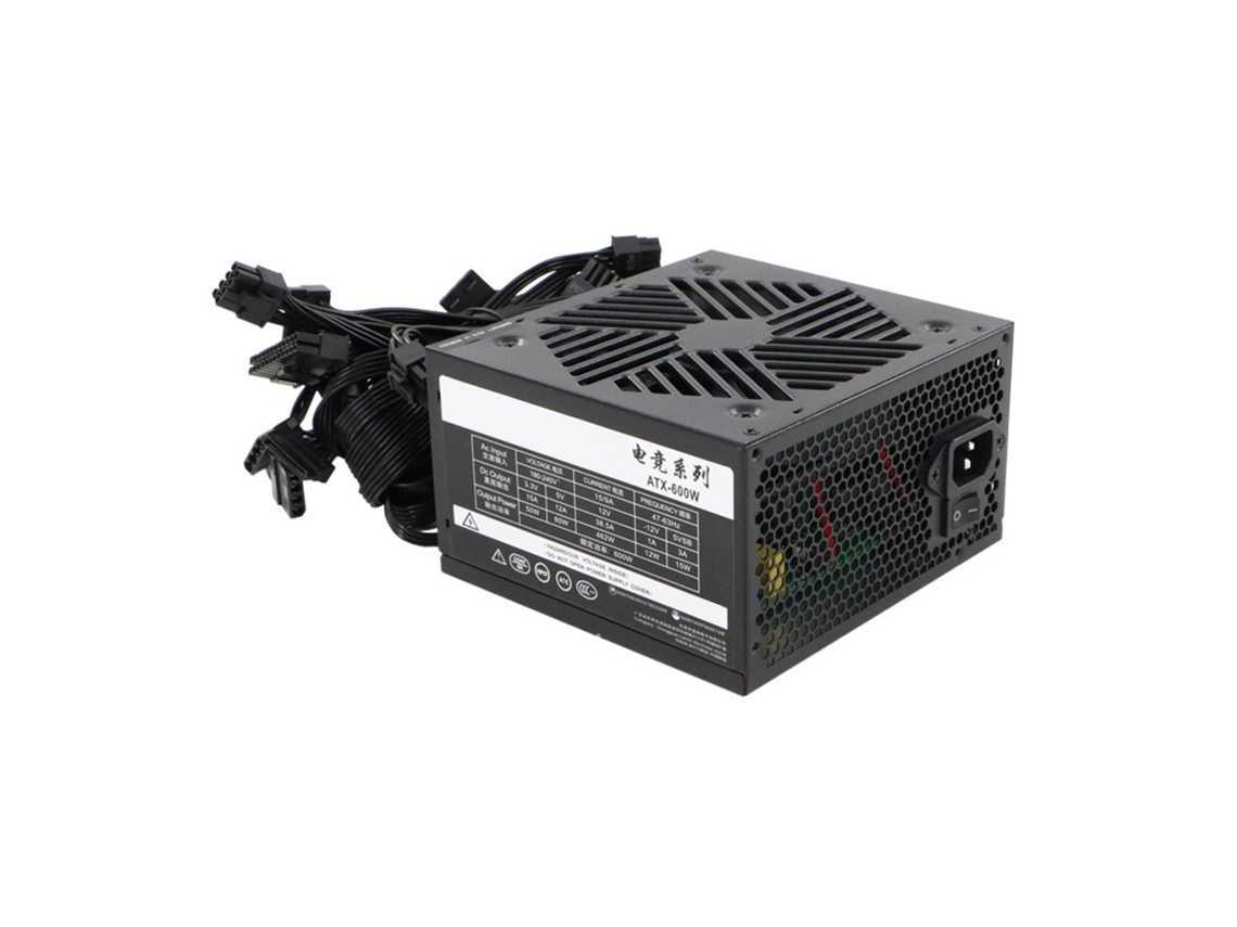Fonte De Alimentação Para Mineração De 600w, Ideal Para Pcs Gamers E Computadores Com Foco Em Gráficos. Aquaforge
