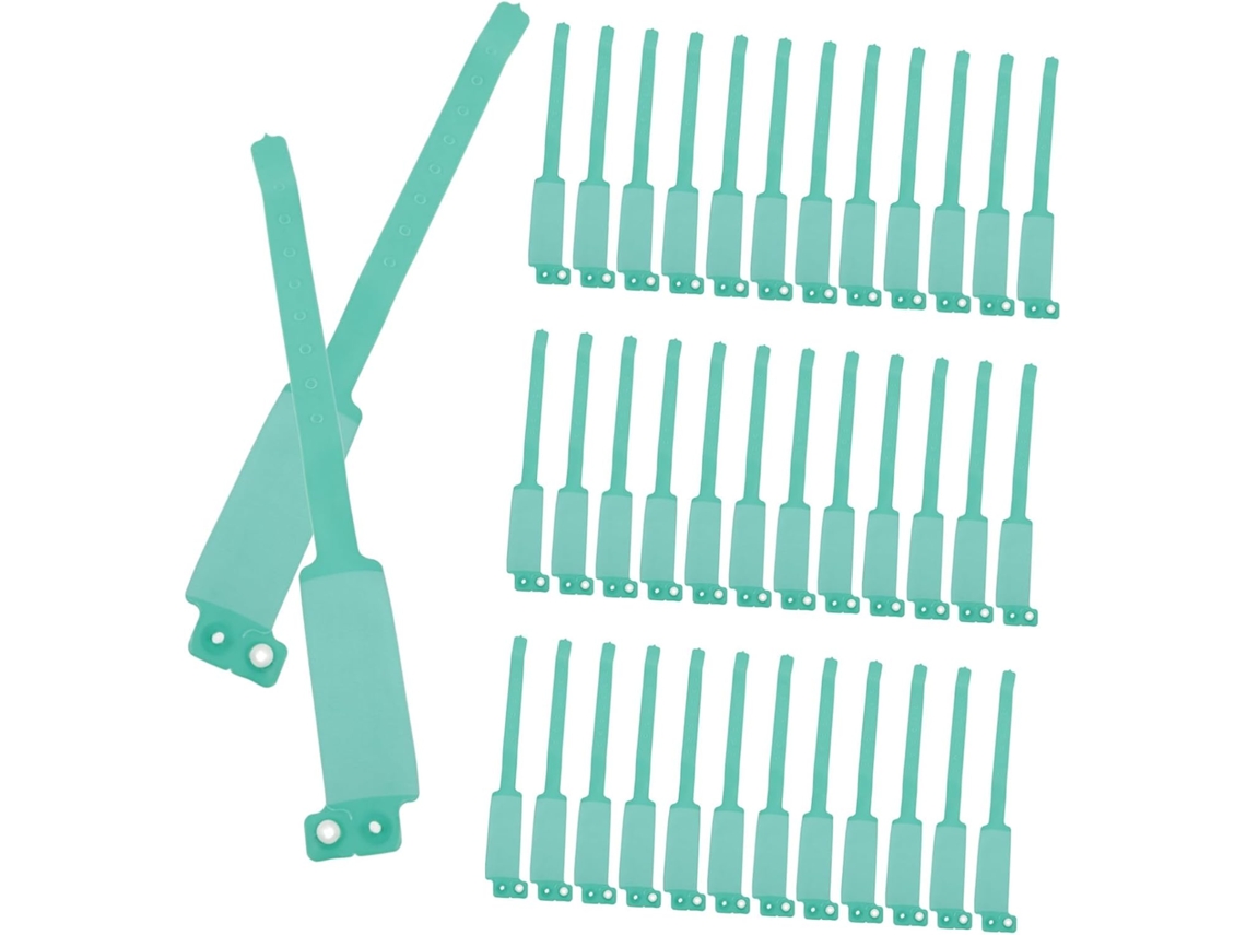 Tehaux 100 - Pulseiras descartáveis de PVC à prova d'água para pacientes em hospitais
