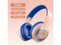 Fones de Ouvido com Cancelamento de Ruído Fio e Sem Fio Dobráveis MDUG (rosa)